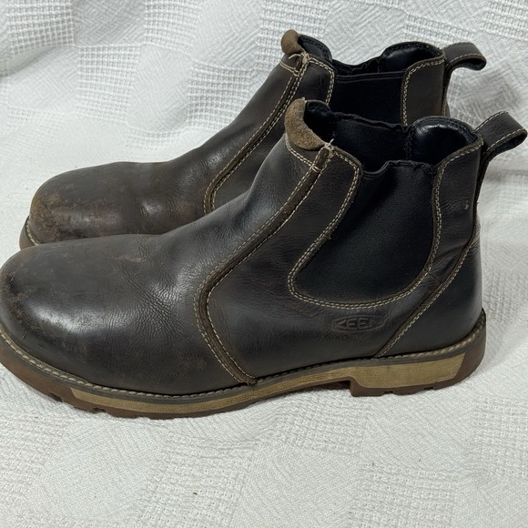 Keen Shoes Men\'s Seattle Romeo Chelsea Steel Toe‎ Boots Size 10.5